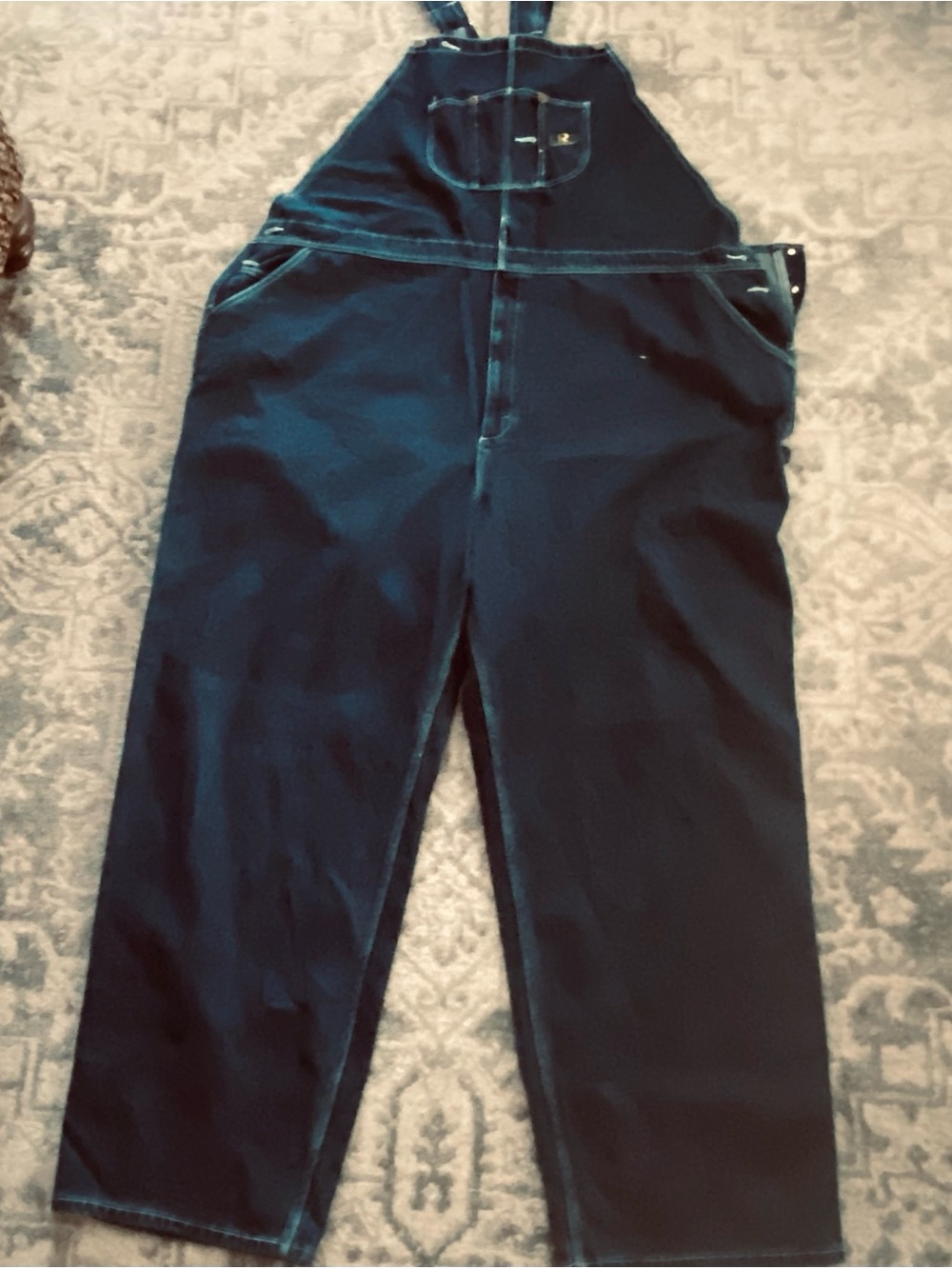 Work Wear Dark Navy Men's Bib Overalls with Front Pocket